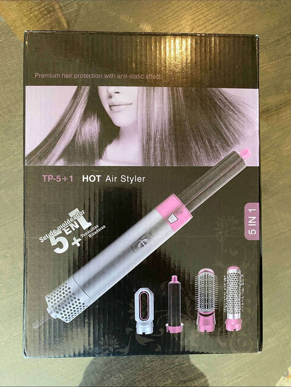 Unlisted HOT Air Styler 5-in-1 Hair Tool - Pink/Silver